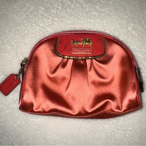 Coral Coach Clutch Bag